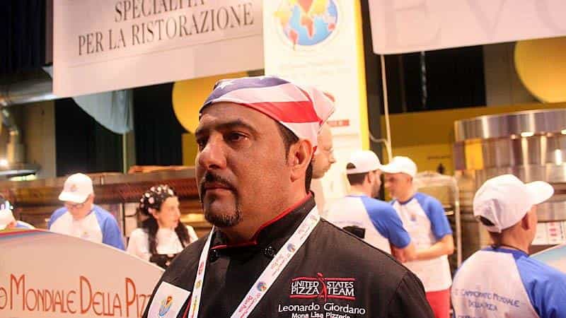 Lenny at the pizza competition